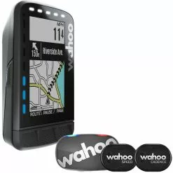 Wahoo Fitness Wahoo Elemnt Roam Bundle - Set Aus GPS-Fahrradcomputer + Tickr 2 Stealth Herzfrequenzmesser + RPM Sp