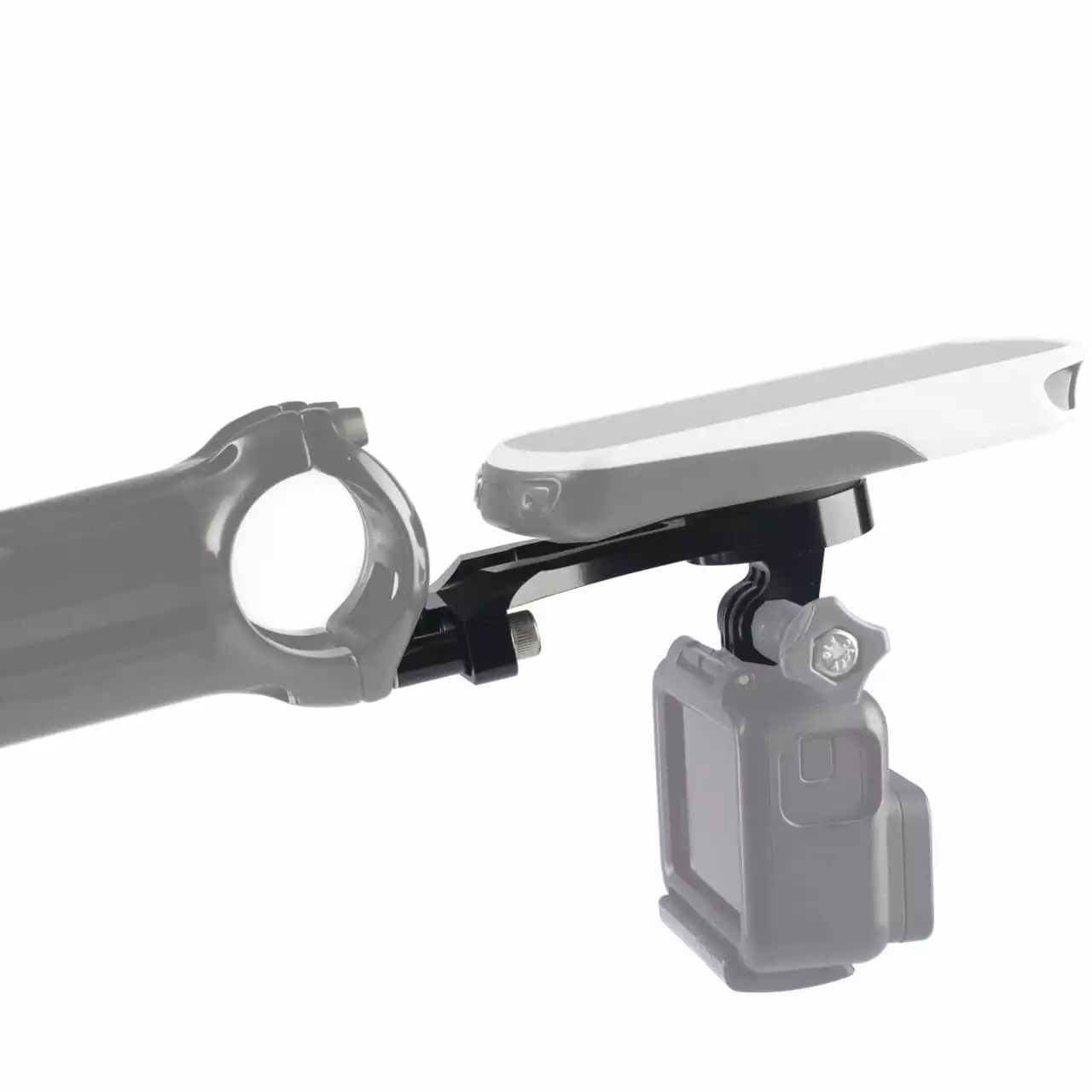 XON Universal-Vorbauhalter Combo CNC-Alu Für Garmin / Wahoo Fahrradcomputer + GoPro 3 XON Universal-Vorbauhalter Combo CNC-Alu Für Garmin / Wahoo Fahrradcomputer + GoPro